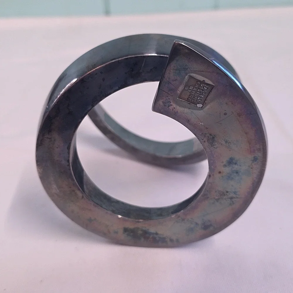 Dansk Designs Candle Holder Silver Spiral France Mid Century Modern